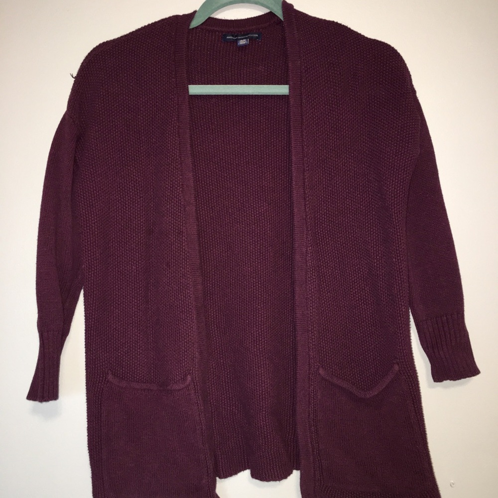 American Eagle Maroon Cardigan